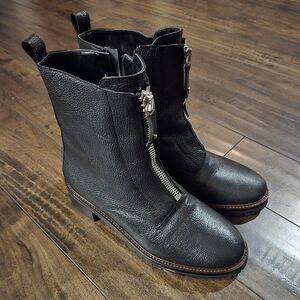 Napoleoni Black Leather Boots